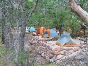 Bright Angel Creek camp